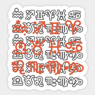 Zodiac All Symbols Sticker